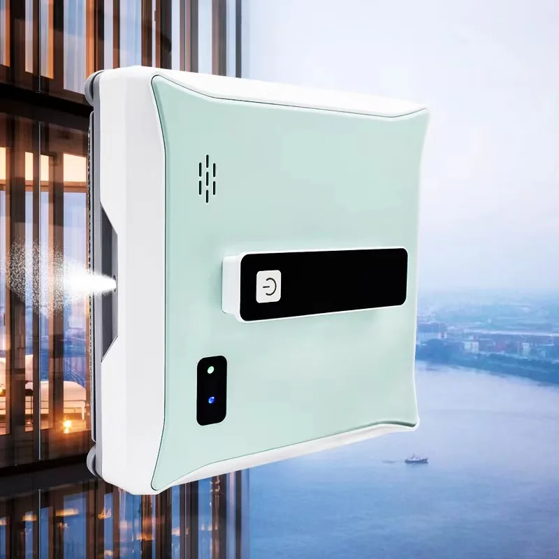 Window Cleaner Robot Dual Water Spray Voice Broadcast Tuya App Control Household Glass Washer For High-Rise Windows Anti-falling 2