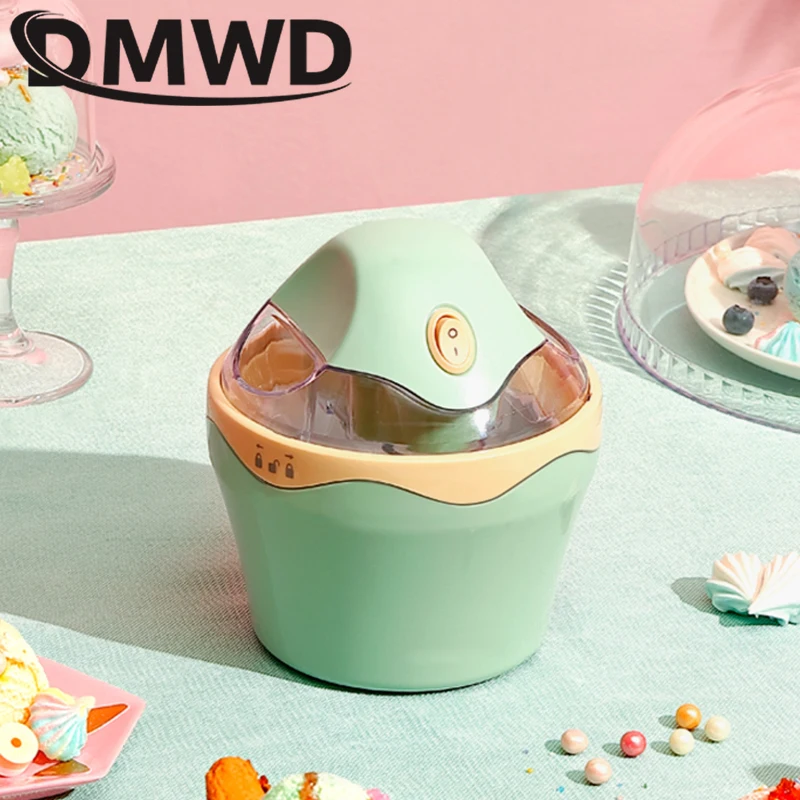 DMWD Household Electric Ice Cream Maker 500ml Automatic DIY Child Ice Cream Machine Frozen Yogurt Machine High Quality 220V