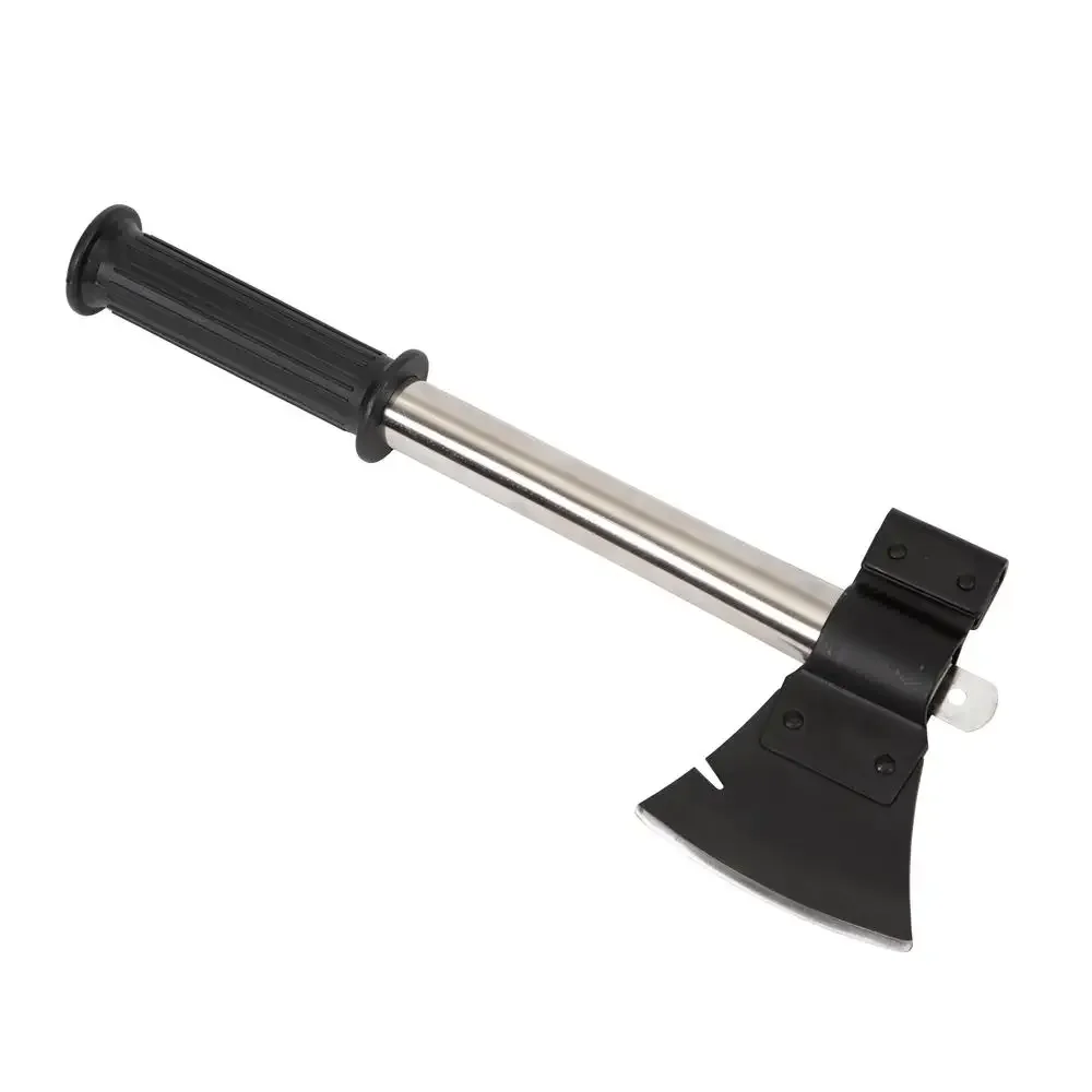 6-in-1 Survival Tool Shovel Hatchet Hammer Saw Nail Puller Can Opener Modular Handle Steel Construction Sheath Belt Loop