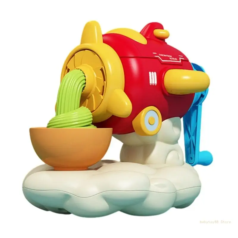 

Y4UD Children Play Dough Cartoon AirplaneNoodle Machine Modeling Clay Set Clay Toy Plasticine Clay Kids Goodie Bag Stuffing