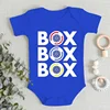 Funny "Box Box Box" F1 Tyre Compound Print Newborn Baby Boy Bodysuits Creative Short Sleeve Cotton Cheap Toddler Girl Clothes 3