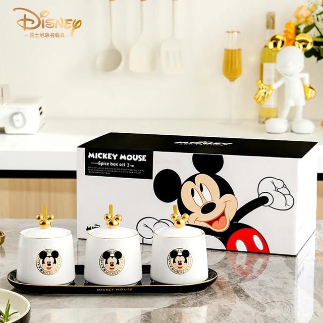 720ml Disney Mickey Mouse Cartoon Cute Ceramic Seasoning Cup Kitchen  Supplies Seasoning Cup Set Seasoning Box Three-Piece Set - AliExpress