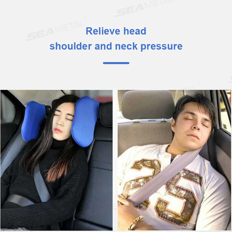 Cotton Car Headrest Extender U Shape Neck Support Pillow