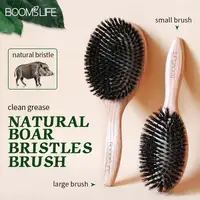 BOOMSLIFE brosse à cheveux en poils de sanglier femmes peignes pour cheveux brosse à cheveux en bois démêlant lisseur brosse peigne à cheveux accessoires de barbier 1
