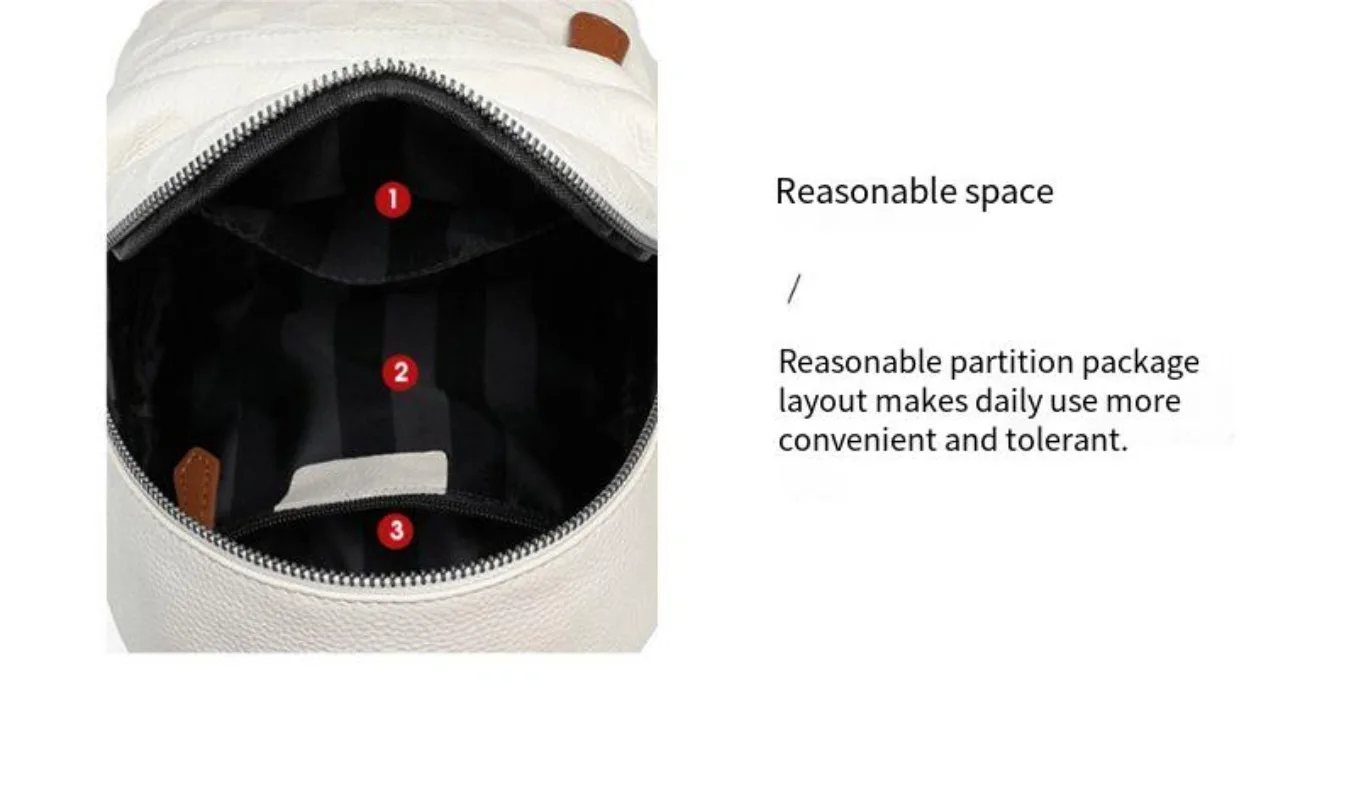 New casual fashion match all girl bag leather lightweight high-grade leather backpack Women's bag Shoulder bags