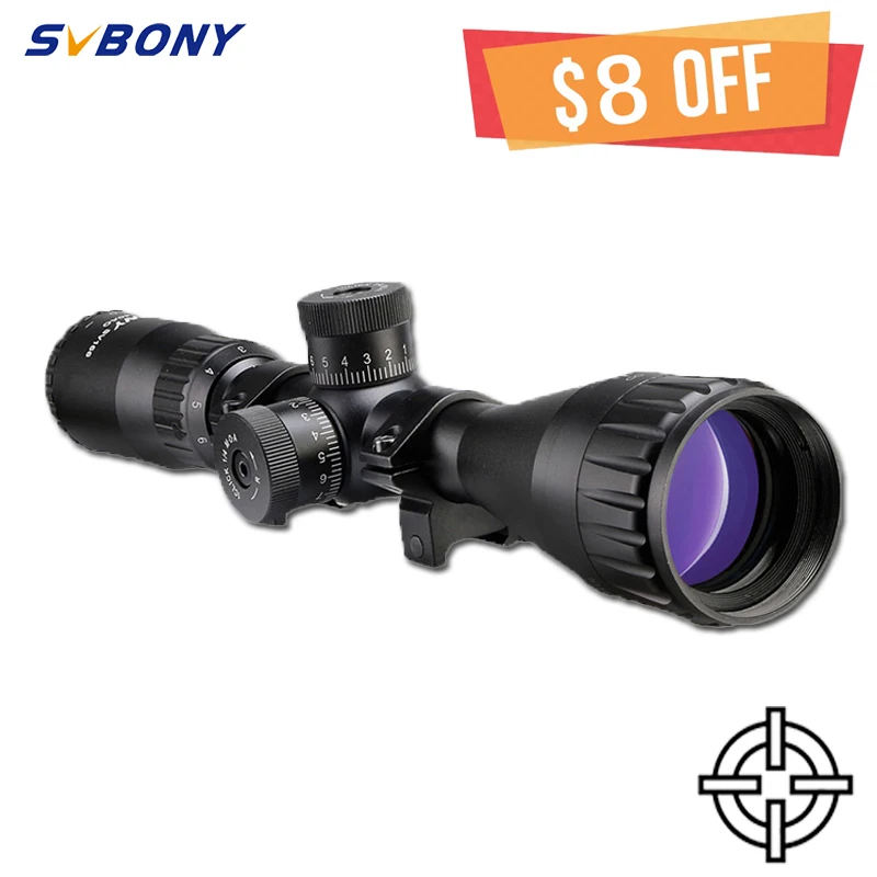 SVBONY SV166 3 9x40AO Rifle Scope Adjustable Objective Mil Dot Reticle