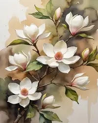 Elegant Floral DIY Paint by Number Kit - Perfect for Home Decor and Handmade Gifts (AABB9 - 7130)