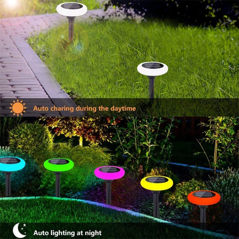 

7 Colors Changing Solar Garden Light Outdoor Solar Light Waterproof Colorful Landscape Light Courtyard Lawn Garden Decoration