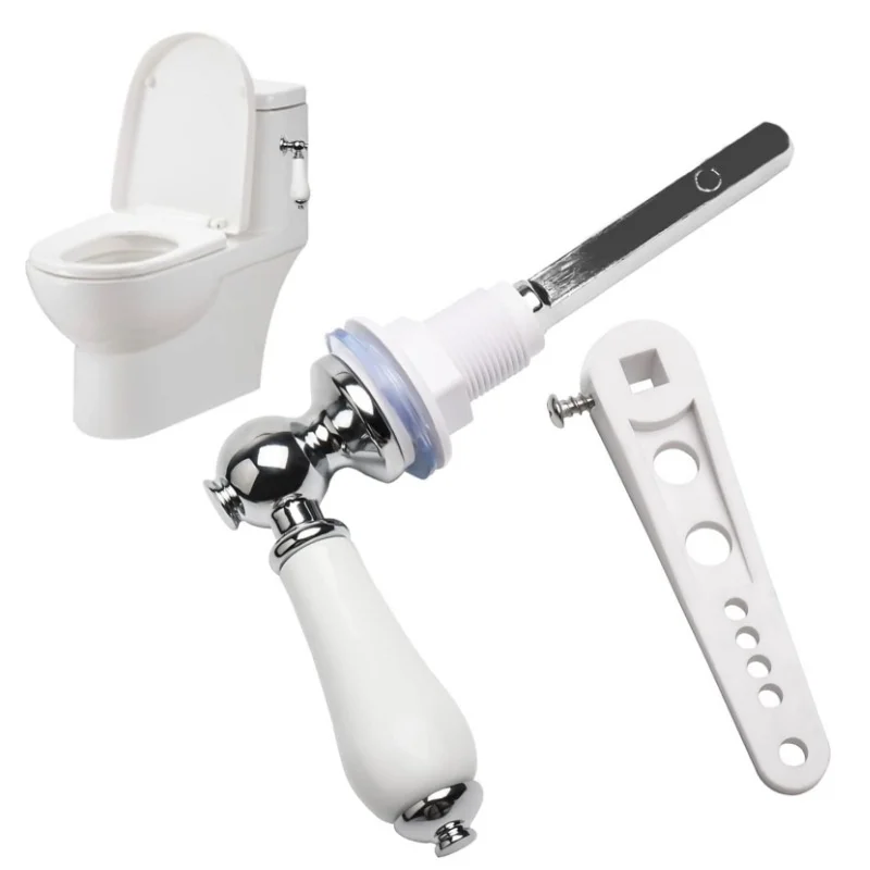 ห้องน้ํา Flush Handle เปลี่ยน Gold Victorian สีขาวห้องน้ํา Cistern LEVER Flush Handle ถังห้องน้ํา Flush LEVER เปลี่ยน 1