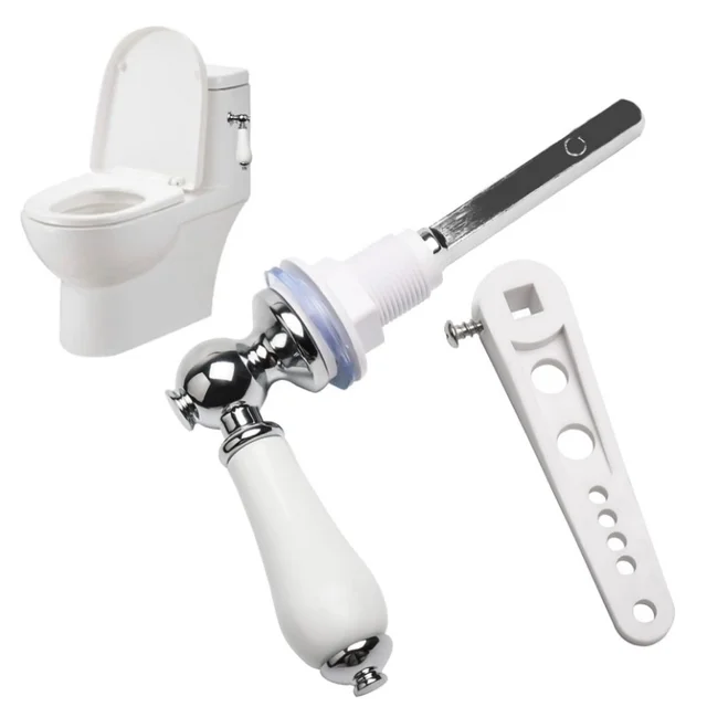 ห้องน้ํา Flush Handle เปลี่ยน Gold Victorian สีขาวห้องน้ํา Cistern LEVER Flush Handle ถังห้องน้ํา Flush LEVER เปลี่ยน 1