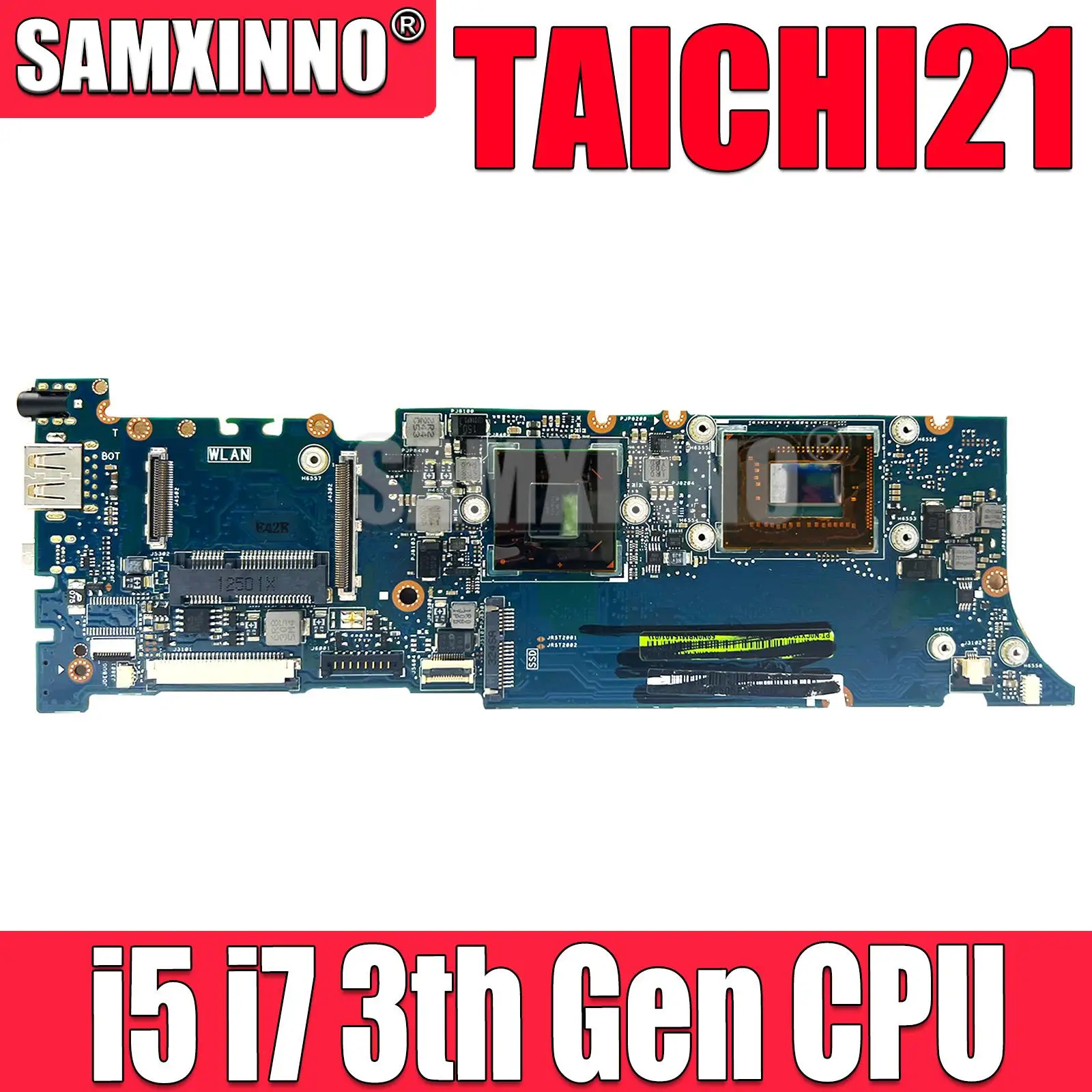 

TAICHI21 Notebook Mainboard I5 I7 3th Gen CPU 4GB RAM For ASUS TAICHI21 Laptop Motherboard