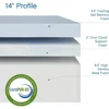 Memory Foam 14-Inch Mattress with 2 Bonus Pillows, Mattress in A Box, King, White, Mattresses 5