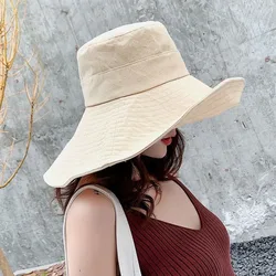 Japanese Sunshade Women's Oversized Brim Sun Hat with Full Face Coverage - Adjustable 54 - 59cm (Off white)