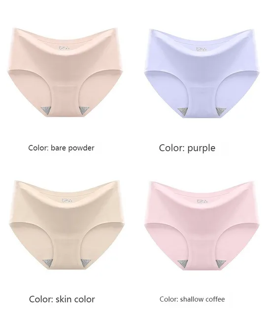 Habutai Silkseamless Ice Silk Briefs For Women - Mid-rise Comfortable  Underwear