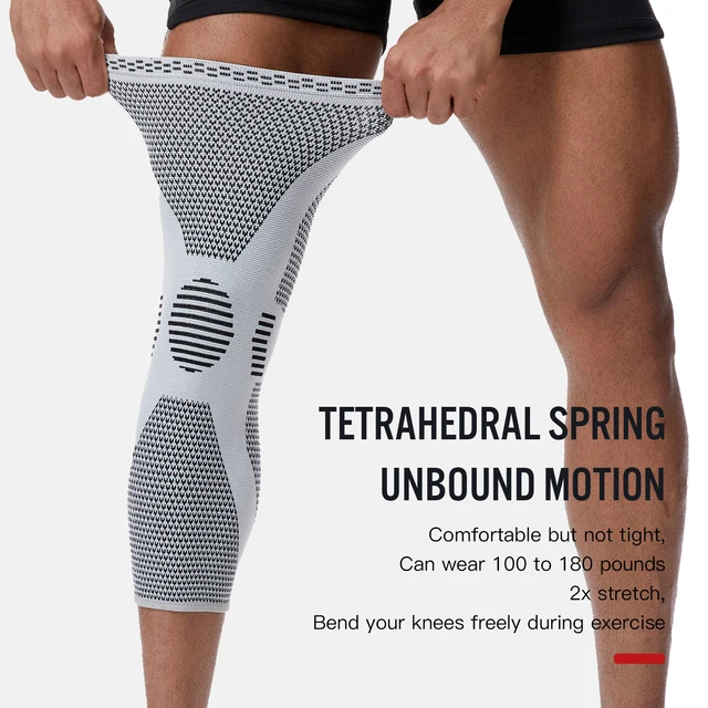 Knitted Nylon Sports Knee Pads Three-Dimensional Compression With Tightening Breathable Warm Men And Women'S Protective Gear