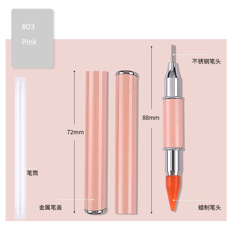 Kit De 3 Herramientas Para Colocar Diamantes De Imitación (lápices De Cera) + Sacapuntas - Para Manualidades Y Uñas