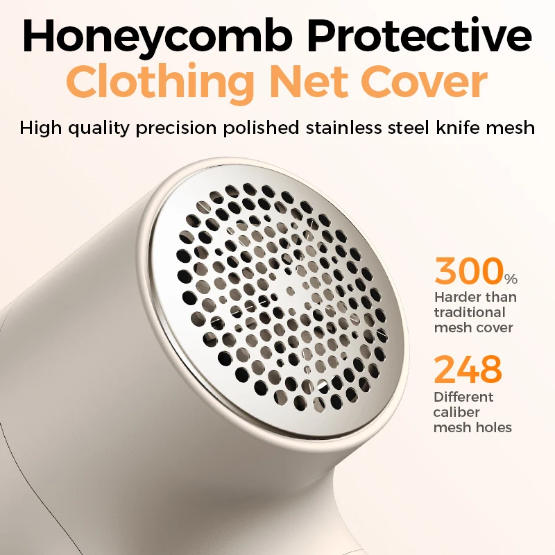 Joyroom Electric Lint Remover for Clothing Portable Hair Ball Trimmer Rechargeable Fabric Shaver 3-Speeds with Digital Display 5