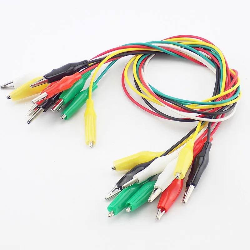 DIY Alligator Clips 1/5/10 Pcs Electrical Test Jumper Wire Roach Clip Test Leads 5 Colors Alligator Double-ended Crocodile Clips
