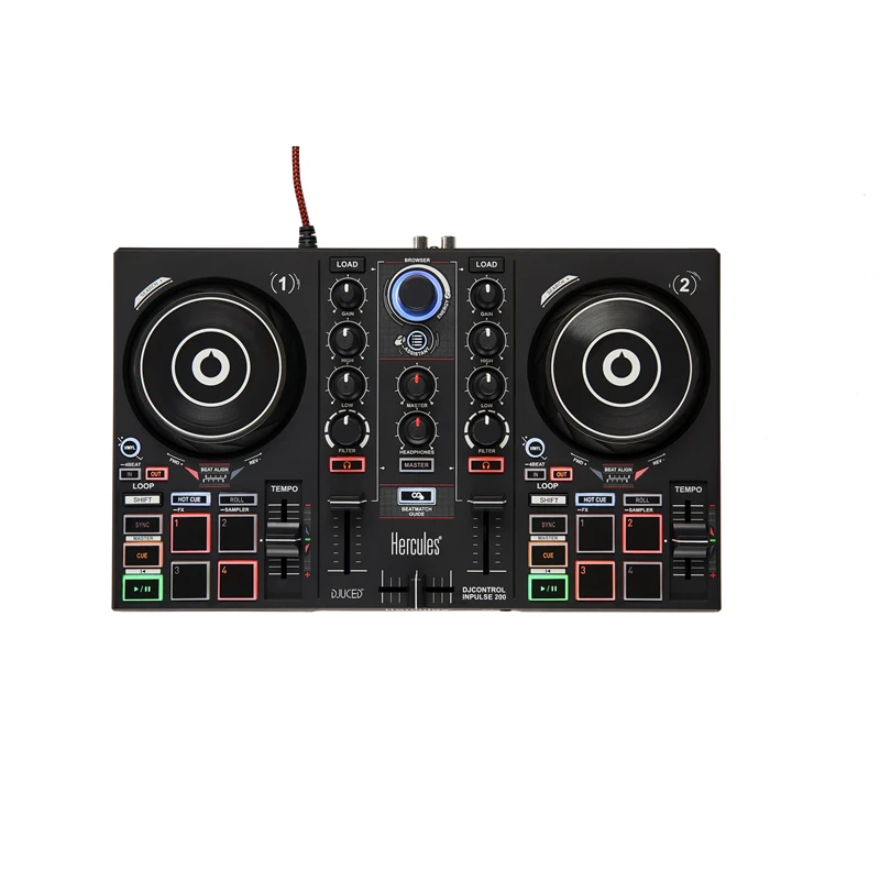 Hercules Hi Cool Input 200 Beginner Portable Outdoor Party Music Dj Disc Player Professional Bar Electric Sound Strike Pad