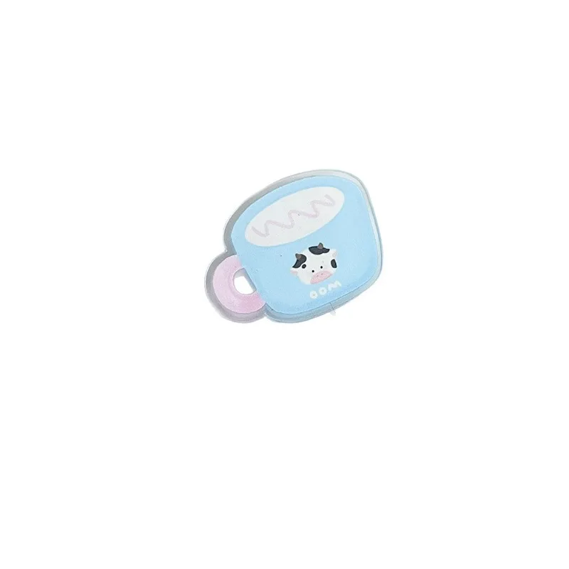귀여운 음식 시리즈 아크릴 스크랩북 용지 노트 클립 소녀풍 PP 클립 롱테일 바인더 클립 학생용 문구 장식 선물