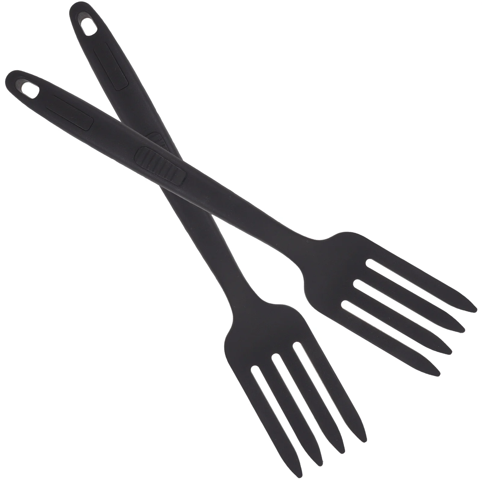 

2 Pcs Silicone Cooking Fork Spaghetti Kitchen Gadget Practical Salad Utensils Silica Gel Non Stick