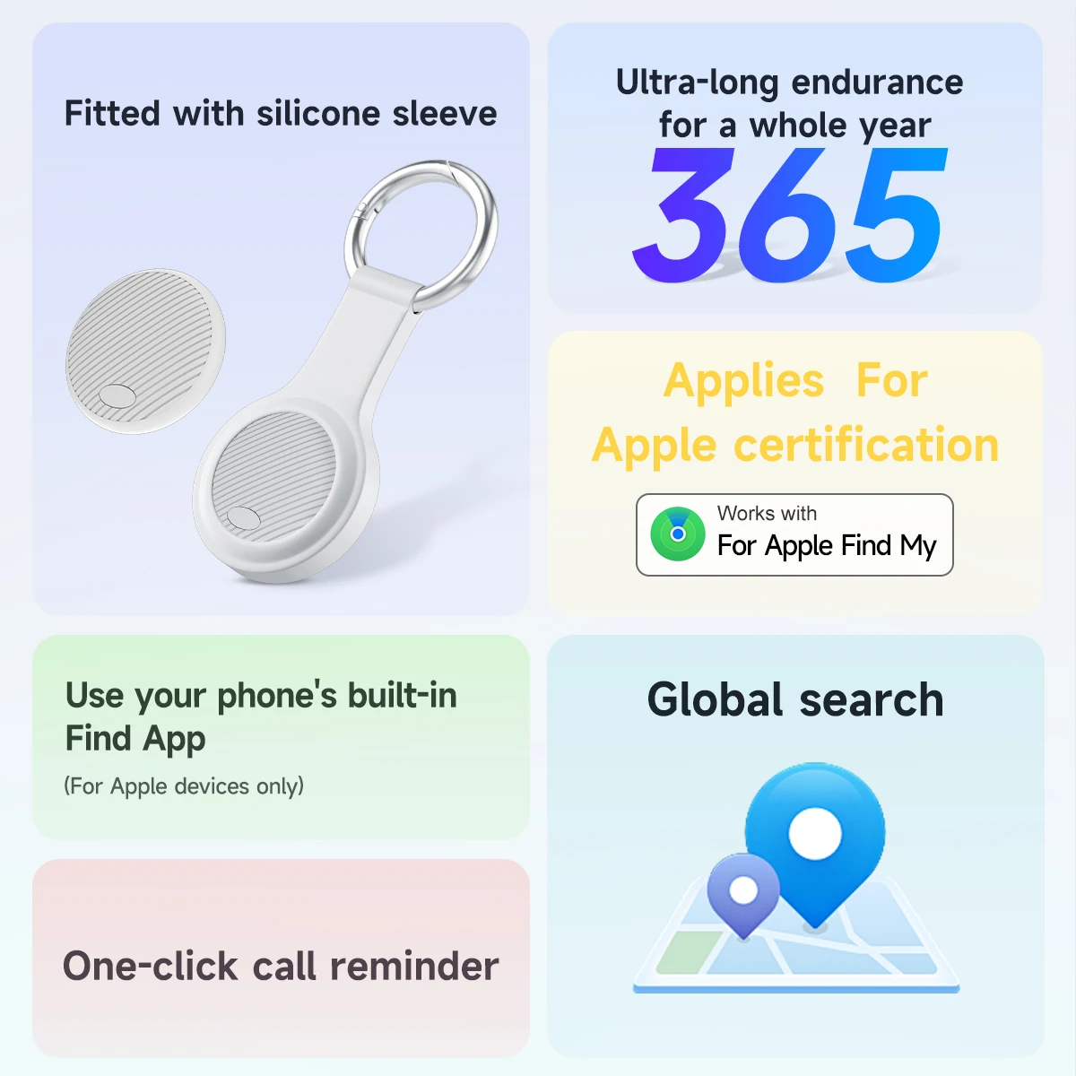 For Apple Find My Mini Bluetooth GPS Tracker Anti Lose Reminder Device Key Finder Pet Dog Kid Bag Wallet Car Locator Smart Tag