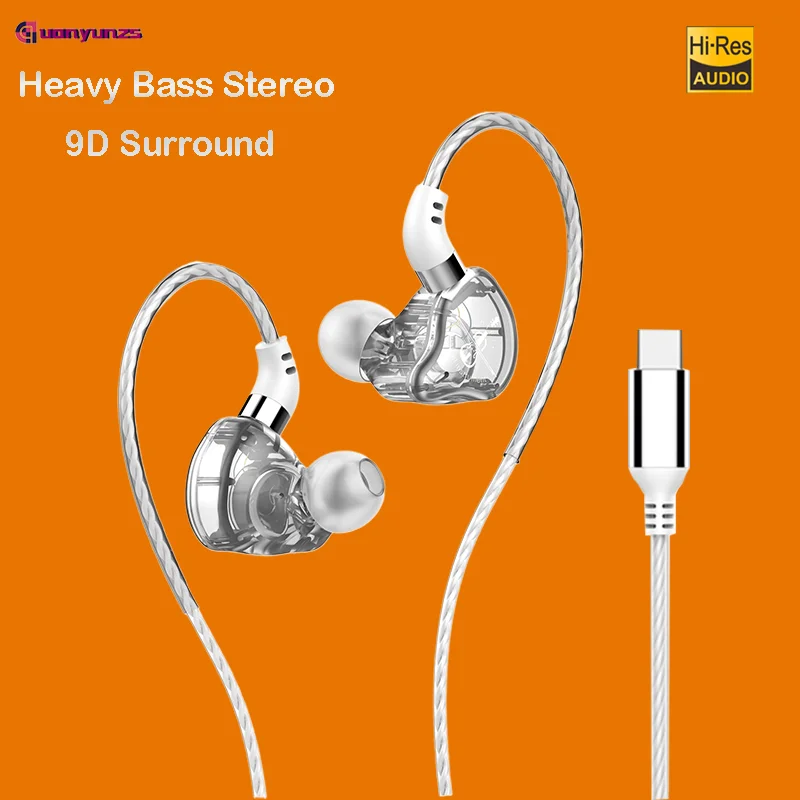 High-Fidelity Wired Earphones with Microphone - Premium In-Ear Headset for Music, Gaming, and Sports