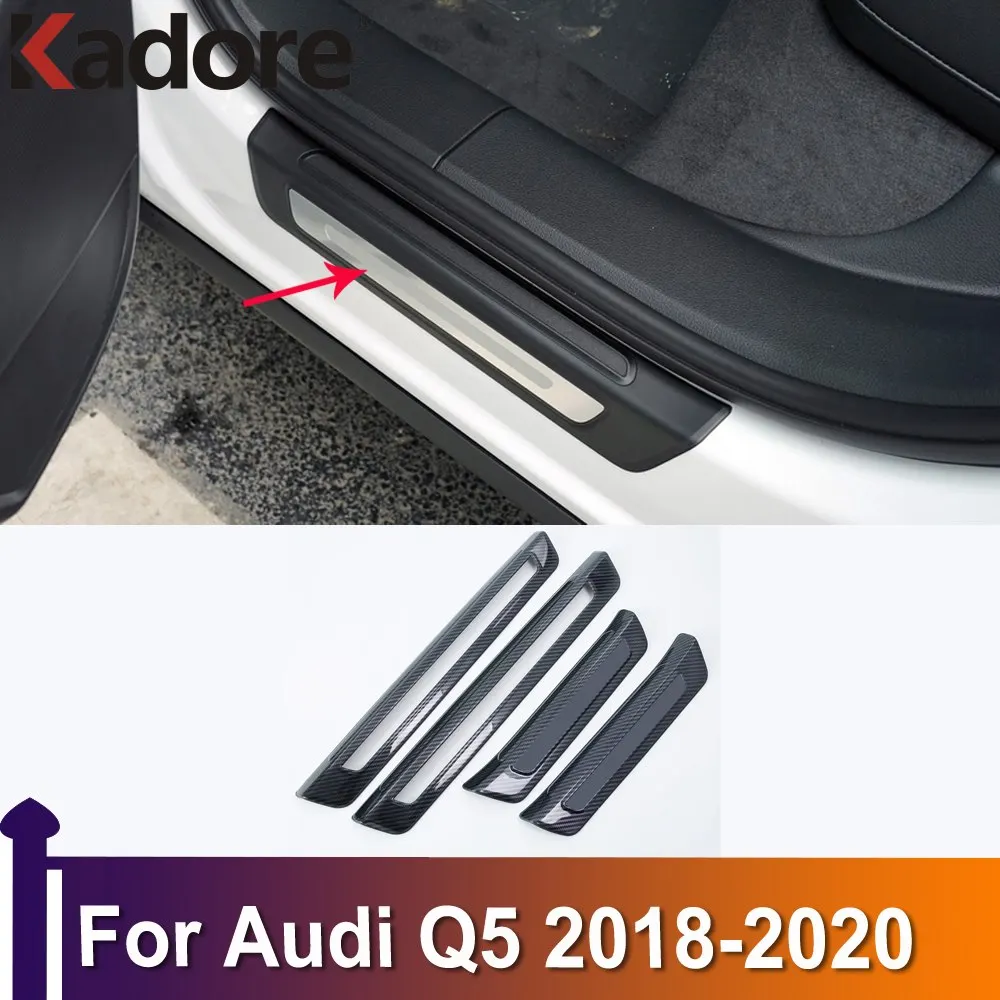 

For Audi Q5 2018 2019 2020 Outer Door Sill Scuff Plates Doors Sills Protectors Car Accessories Sticker Stainless Steel