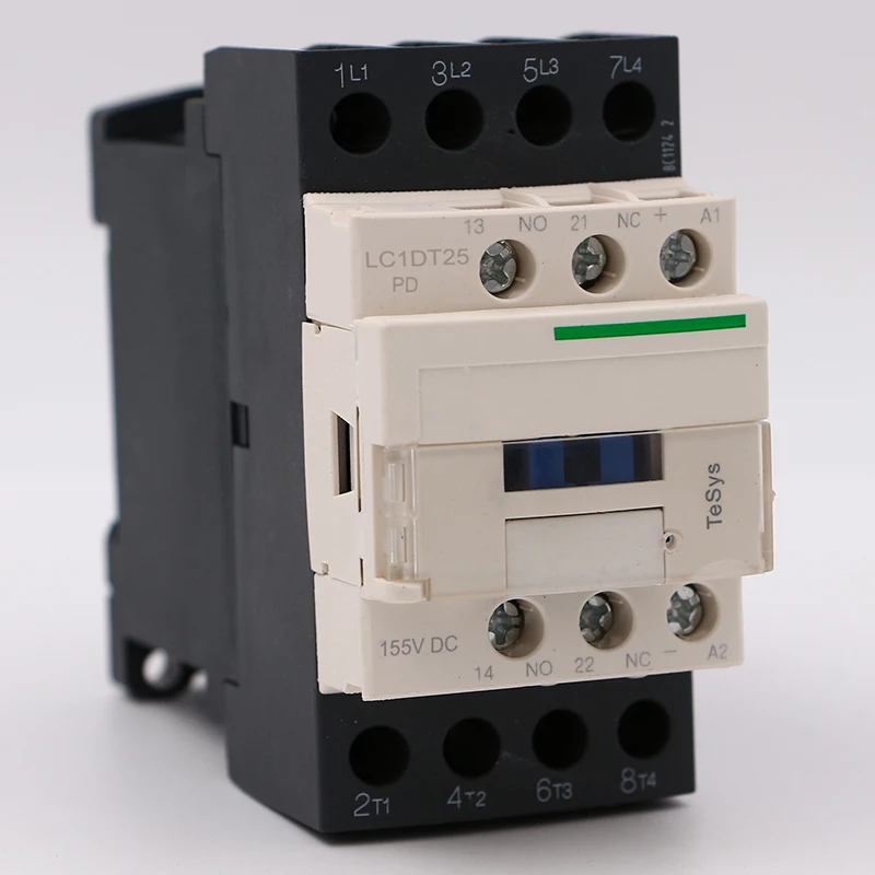 

LC1DT25PD DC electric magnetic Contactor 4P 4NO LC1-DT25PD 25A 155V DC coil