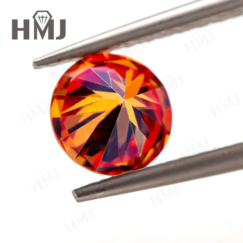 0,5-10ct Laborgezüchteter Moissanit in Grau, Champagner, Gold, Gelb, Granatapfelrot, Rundschliff, Ringe, Ohrringe, Perlenherstellung, DIY-Geschenk – Detail 17