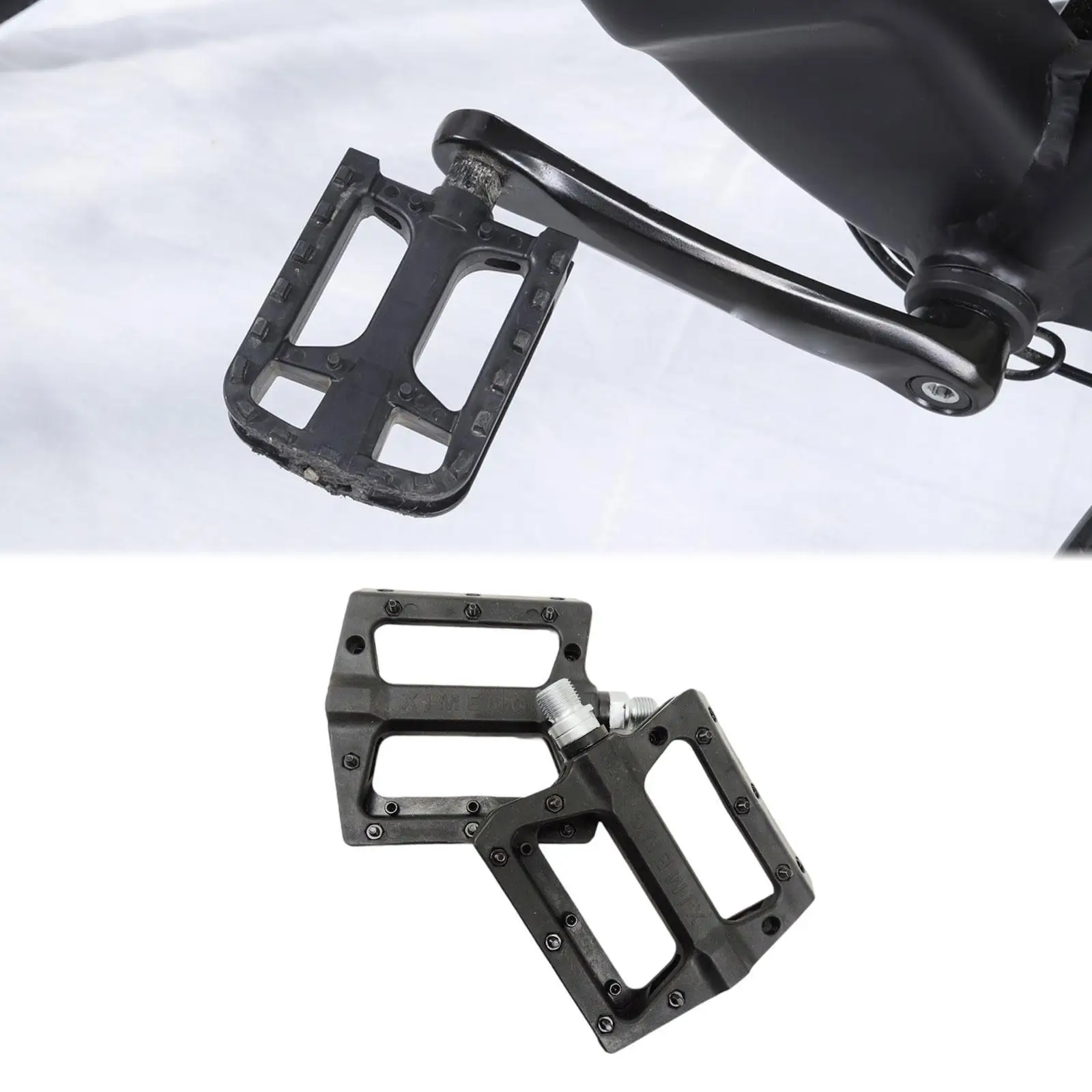 2Pcs Mountain Bike Pedals Sturdy Anti Skid Ultralight Practical Bicycle Wide Flat Pedals for Road Bike Adults Bikes Accessories