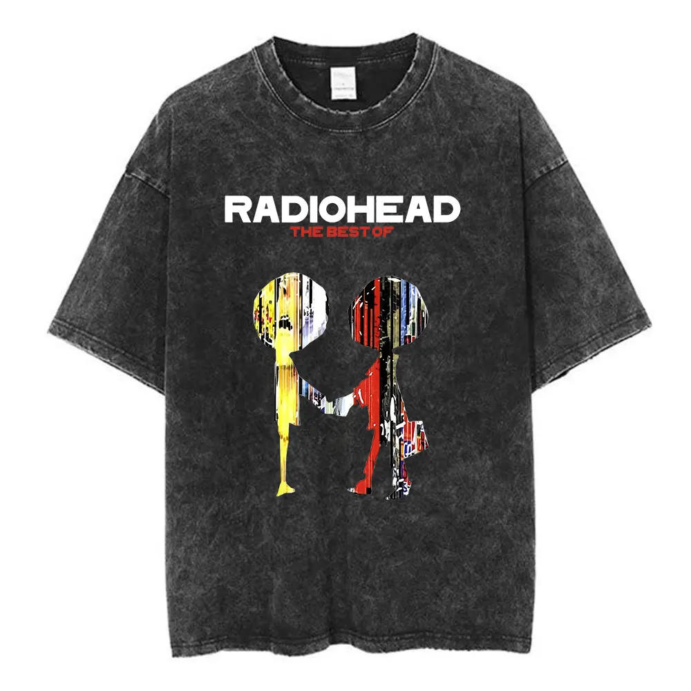 Rock Band Radiohead The Bends Vintage Washed T-shirt Men Women