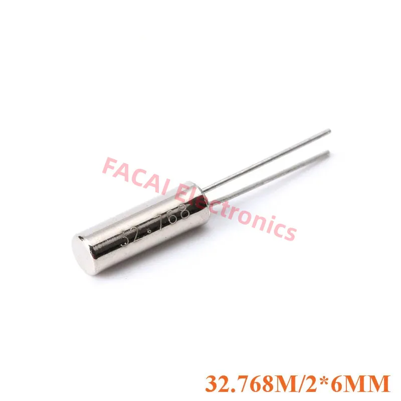 1000pcs/lot 32.768KHz 32.768 KHZ 32.768K Frequency Resonator Oscillator Quartz Crystal Cylender 2*6mm