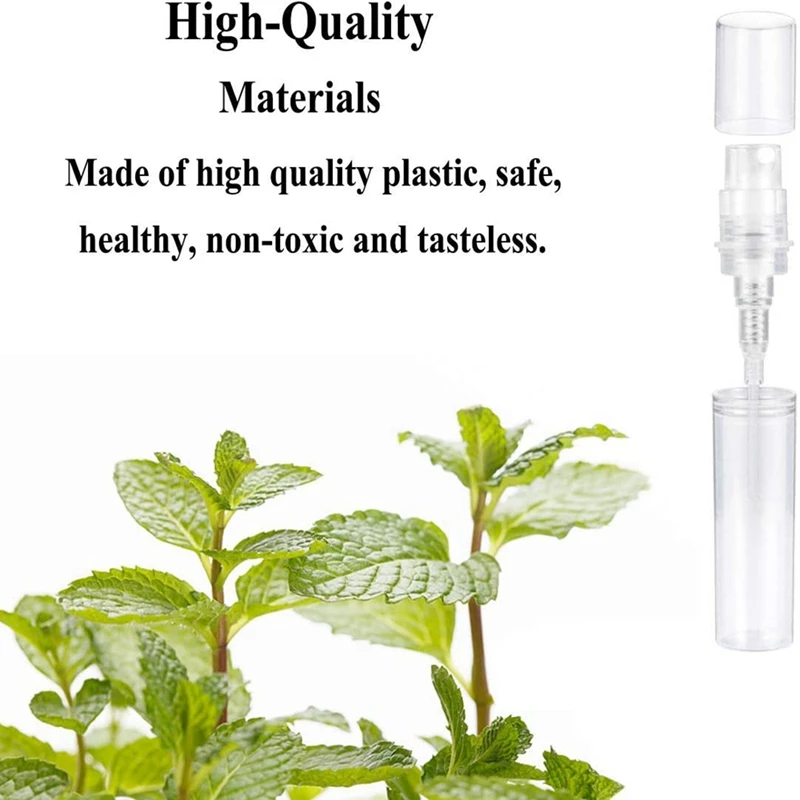 

320Pcs Transparent Empty Spray Bottles Plastic Refillable Container Empty Cosmetic Containers - 120Pcs 3Ml & 200Pcs 2Ml