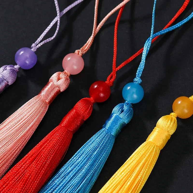20/10/5Pcs Silky Handmade Tassel 13cm Soft Craft Mini Tassels With Beads Bookmarks Tassels Jewelry Making DIY Projects Decor