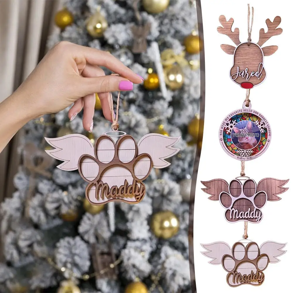 

Personalised Christmas Tree Decor,Custom Name Dog Claw Cat Claw ,Bauble For Your Pet Dog Or Cat, Gifts For Pet Lover,Orname R0S4