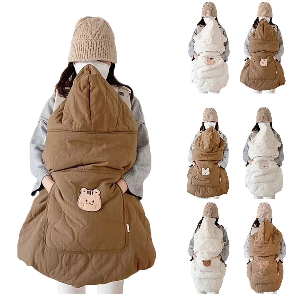 Children's Warm Cloak And Baby Shoulder Strap Autumn And Winter Windproof Trolley Blanket Baby Stroller Cloak Adjustable Length
