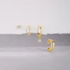 4PCS Trendy Gold Color Cartilage Huggie Hoop Earrings Set Tiny Hypoallergenic CZ Ear Cuff Studs for Women Cute Piercing Jewelry 5