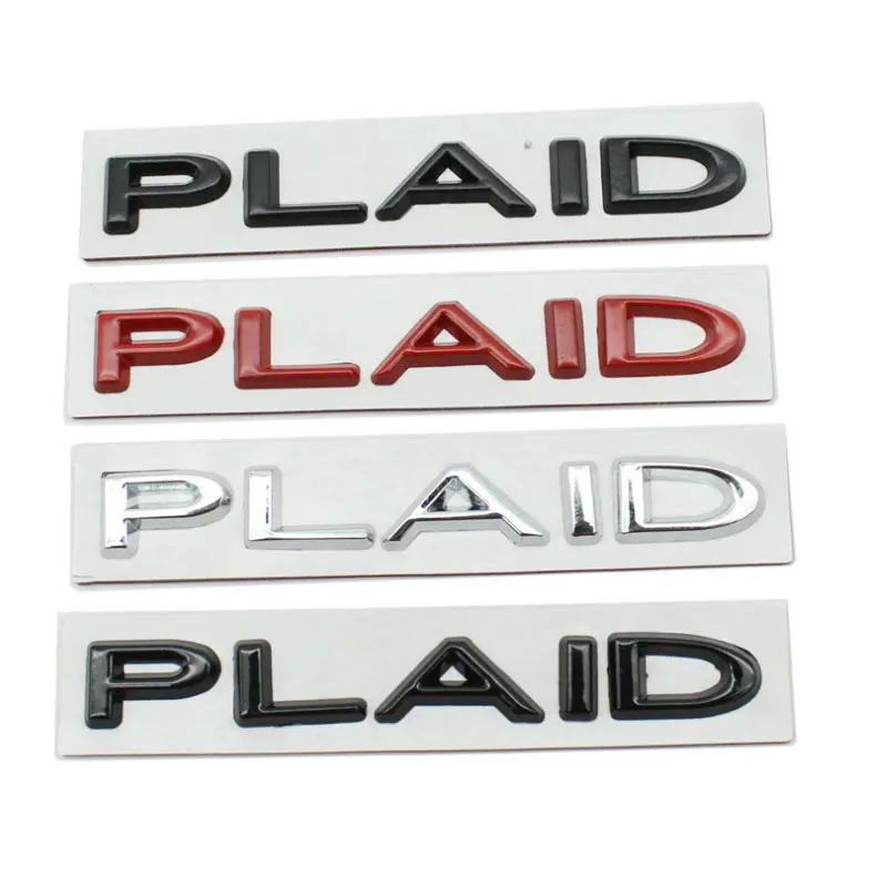 

PLAID letter logo car sticker for Tesla Model3 Y X S Plaid version enhanced rear tail modification accessories universal decal