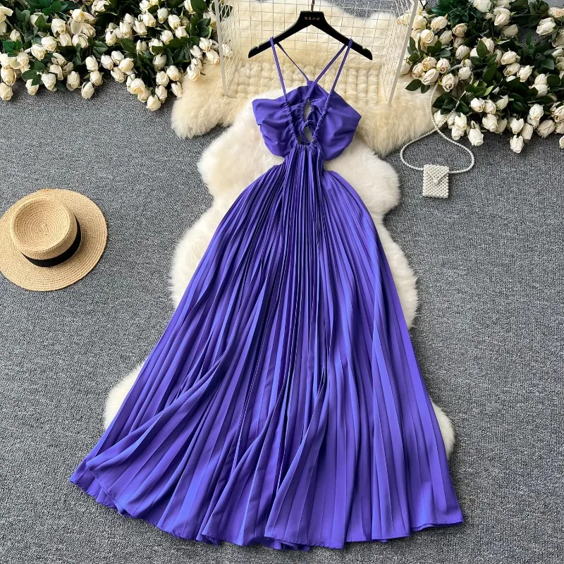 open lace back dress Arella Halter Coquette Satin Mini Dress main image 1