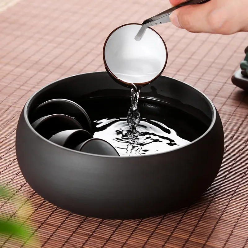 Zisha Tea Wash Chinese Set Cup Washed Bowl Multifunctional Ashtray Flowerpot Ceramic Accessories Ceremony