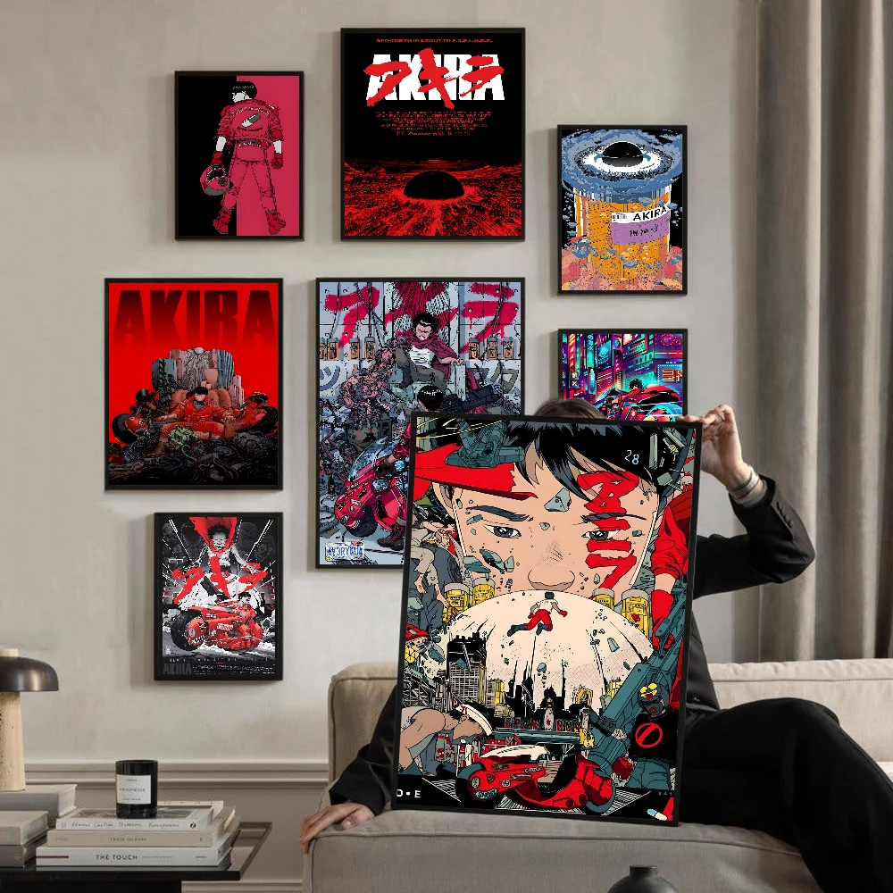 Anime Poster Akira Vintage Kraft Paper Prints for Home Room Cafe Bar