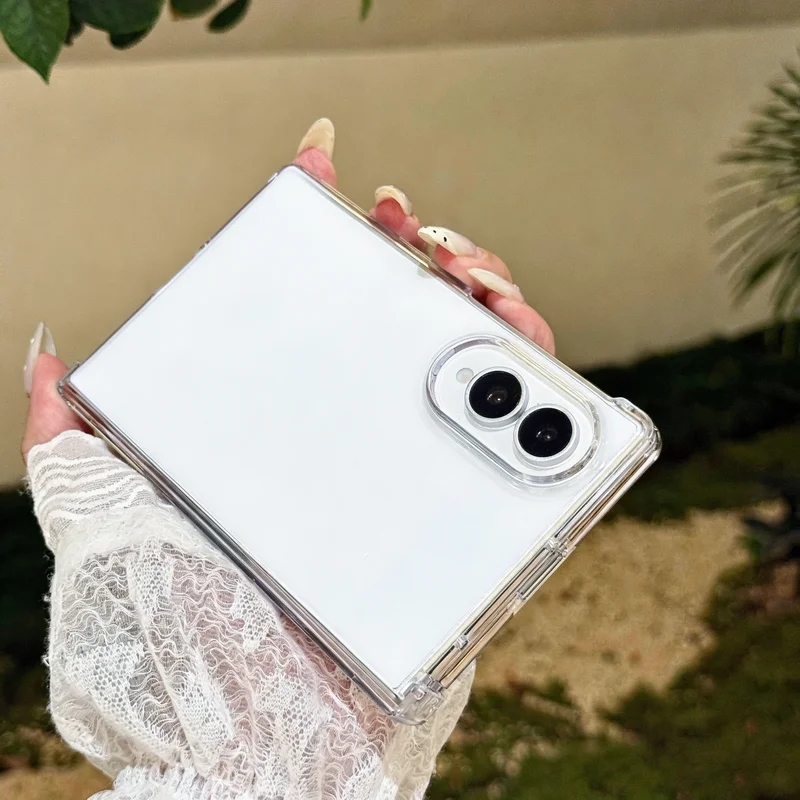 Transparent Shockproof Folding Phone Case, Hard Cover for Samsung Galaxy Z Fold Series
