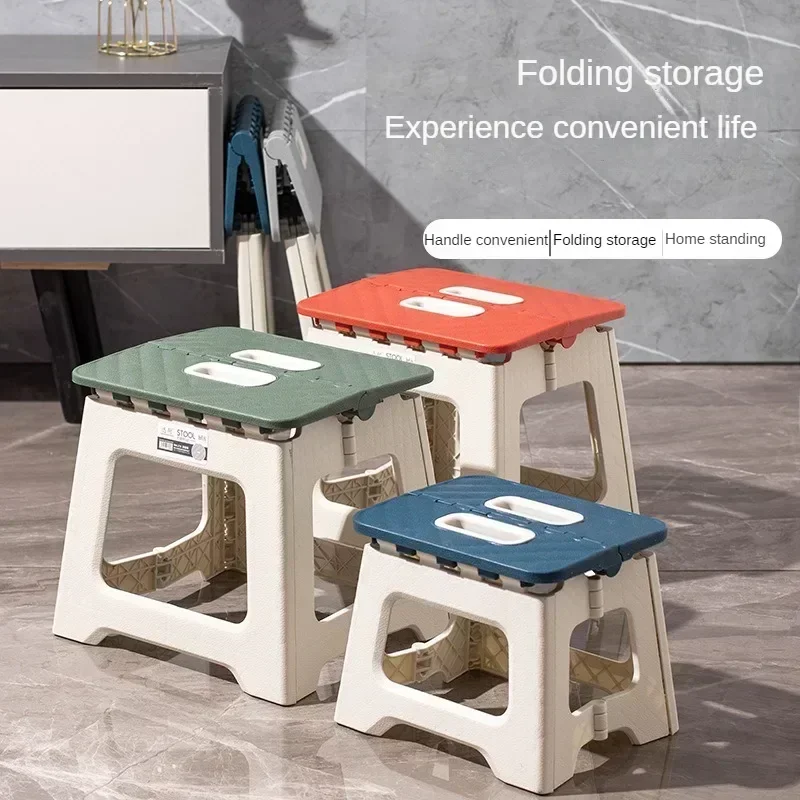 Outdoor Folding Stool Portable Household Plastic Small Stool Outdoor Fishing Camping Stall Children Small Bench Gifts folding stool