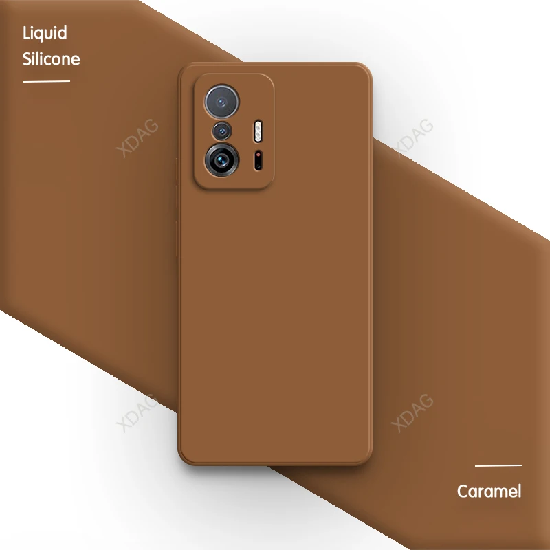 Premium Liquid Silicone Half-Wrapped Phone Cover - Soft Protective Square Shell Housing Accessories