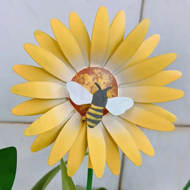 Virágbot Rozsda Bizonyító Rusztikus Napraforgó Tét Finom Kivitelezés A Gyep Udvari Napfényvirág Kerti Dekoráció Beltéri Szabadtéri Használat - Image 5