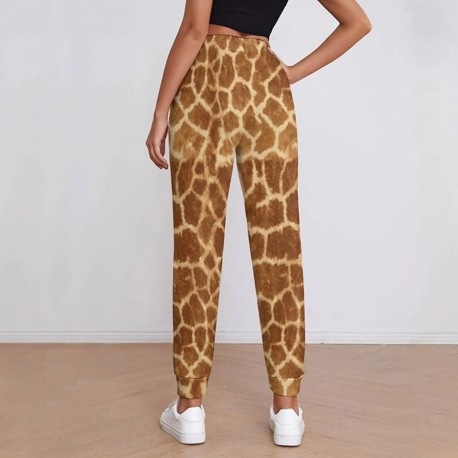 Giraffe Skin Print Baggy Pants Spring Animal Art Classic Sweatpants Female Y2K Graphic Trousers Big Size 2