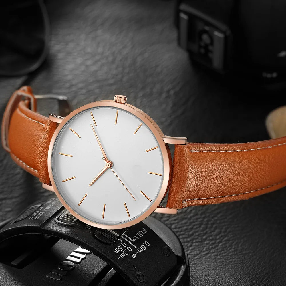 Simple Men's Watches Luxury Top Brand Analog Quartz Watch Fashion Ultra-thin Mesh Wristwatch Casual Men's Clock Erkek Kol Saati 5