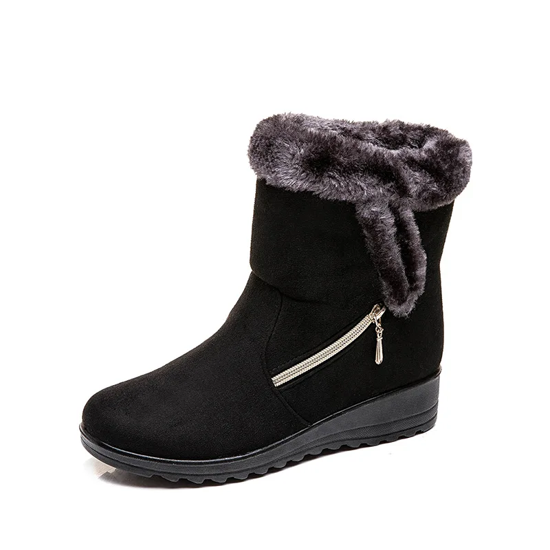 Winter Women Boots Warm Plush Ankle Snow Boots Women Shoes Fashion Zipper Women's Winter Plus Size Zapatos De Mujer