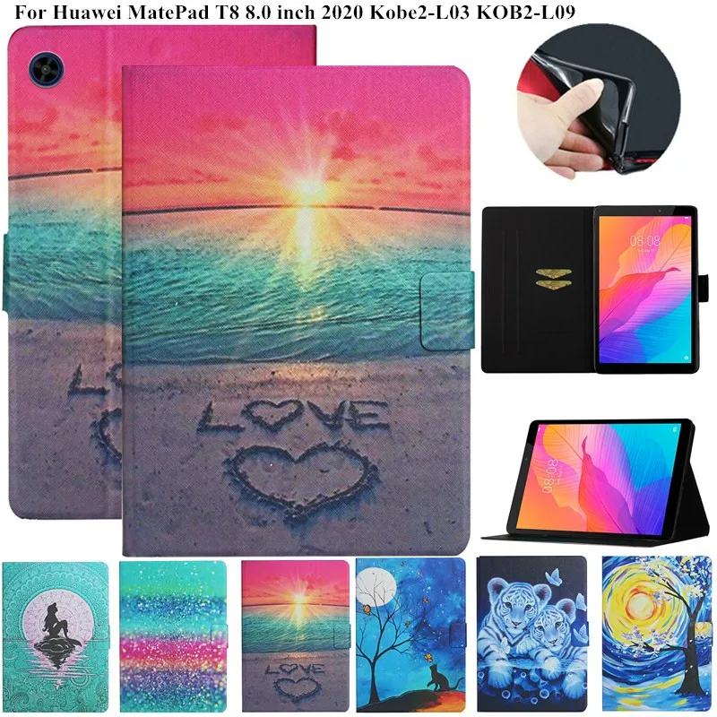 

Tablet for Huawei MatePad T8 T 8 inch Case Kobe2-L03 KOB2-L09 Cute Cat Tiger Painted for Funda Huawei MatePad Mate Pad T8 Tablet
